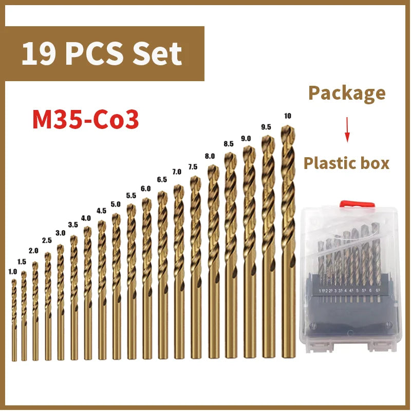 Kit Forets Cobalt M35 Acier Inoxydable