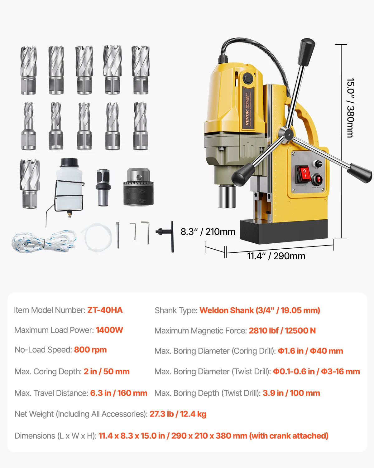 Perceuse Magnétique Électrique Portable 1400W