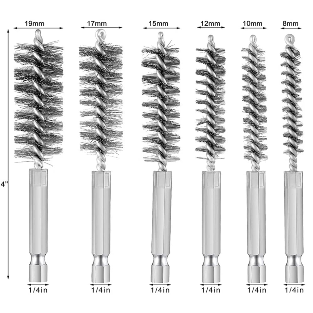 Brosse de Nettoyage en Acier Inoxydable 8-19mm