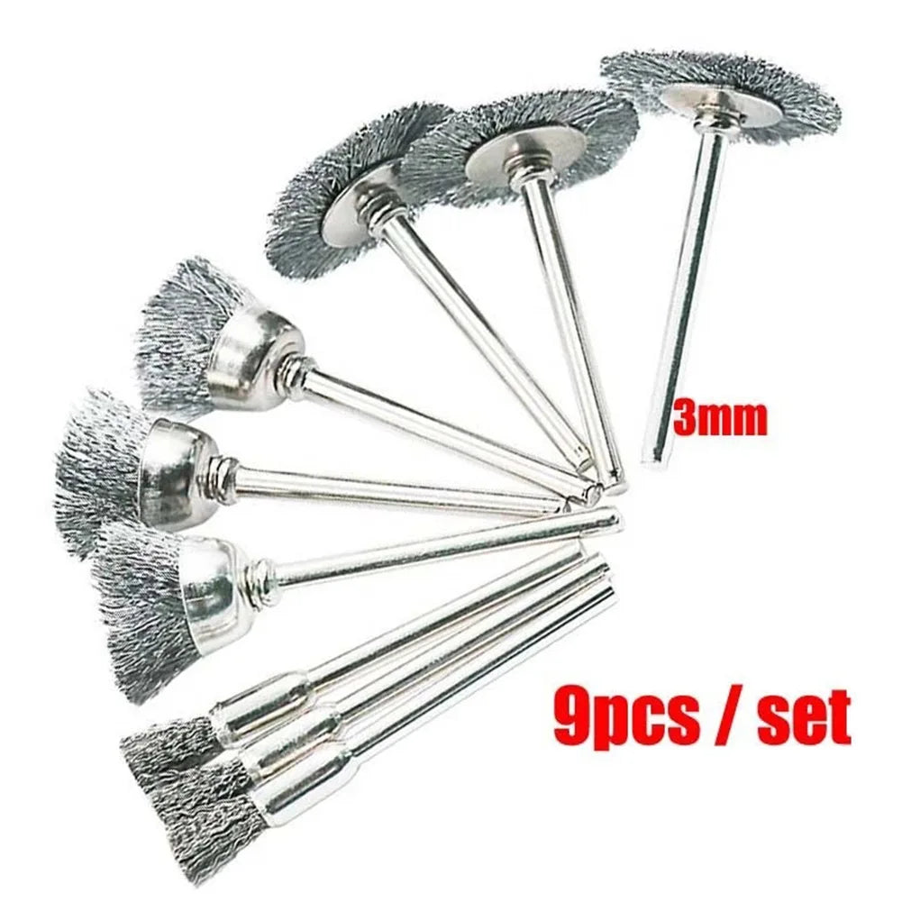 Kit 9 Brosse Métal Perçage Rotationacle