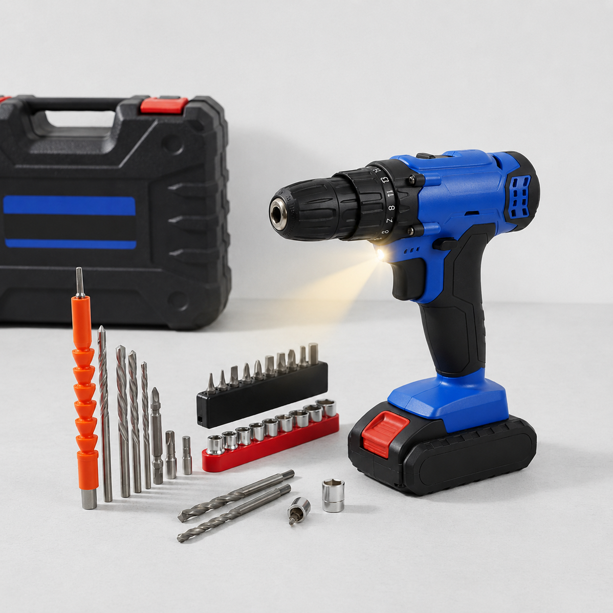 Perceuse Sans Fil 21V, Kit Complet 26pcs