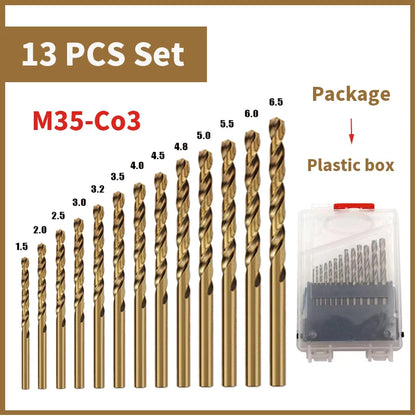 Kit Forets Cobalt M35 Acier Inoxydable