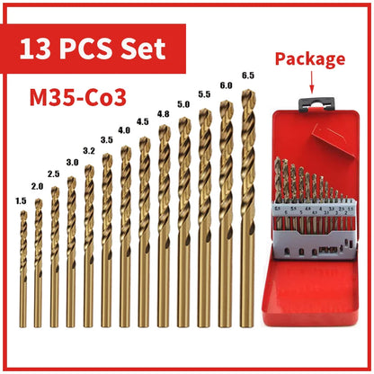 Kit Forets Cobalt M35 Acier Inoxydable
