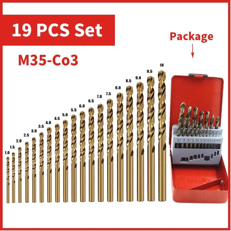 Kit Forets Cobalt M35 Acier Inoxydable