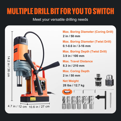 Perceuse Magnétique Puissante 1300W/1550W - Polyvalente