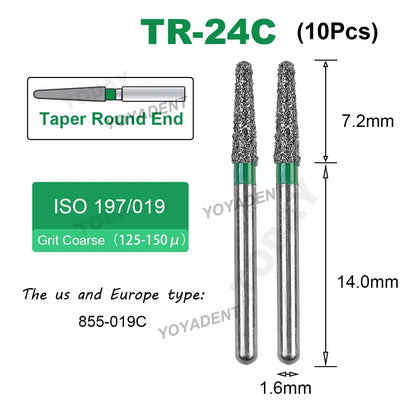 Fraise Dentaire Diamant TR Type - 10 Pcs