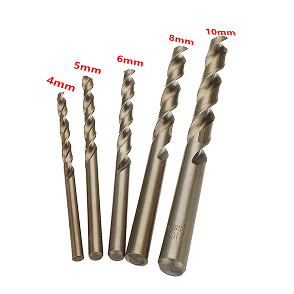 Forets Métal HSS-Co M35 Cobalt – Jeu de Forets Hélicoïdaux pour Acier Inoxydable (5 à 25 Pièces)