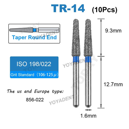 Fraise Dentaire Diamant TR Type - 10 Pcs