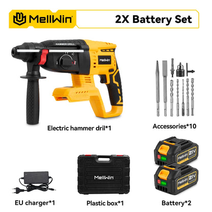 Perceuse à percussion sans fil 1680W Brushless MELLWIN 26MM