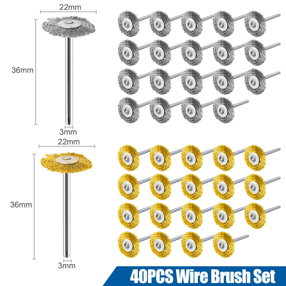 Ensemble Brosses Métalliques 40pcs