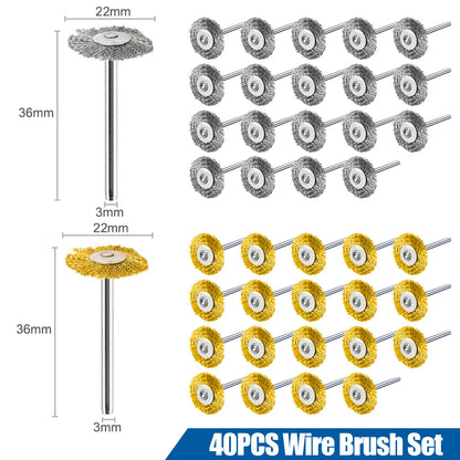 Ensemble Brosses Métalliques 40pcs