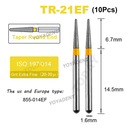 Fraise Dentaire Diamant TR Type - 10 Pcs