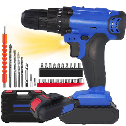 Perceuse Sans Fil 21V, Kit Complet 26pcs