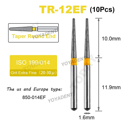 Fraise Dentaire Diamant TR Type - 10 Pcs