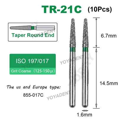 Fraise Dentaire Diamant TR Type - 10 Pcs