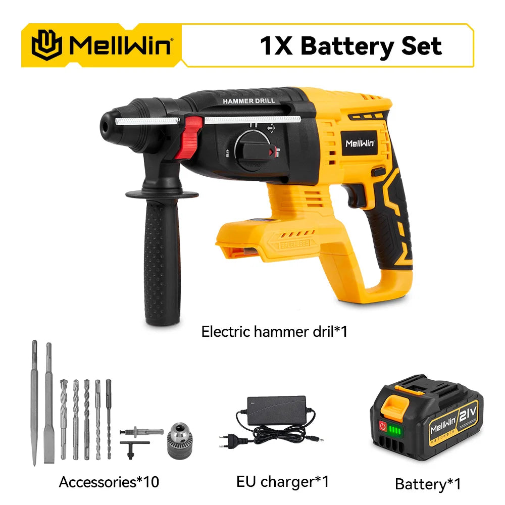 Perceuse à percussion sans fil 1680W Brushless MELLWIN 26MM