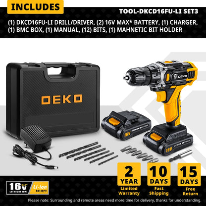 Perceuse sans fil DEKO 20V Compacte
