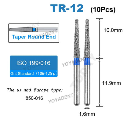 Fraise Dentaire Diamant TR Type - 10 Pcs