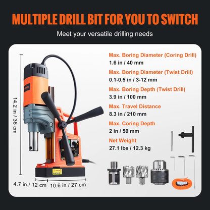 Perceuse Magnétique Puissante 1300W/1550W - Polyvalente
