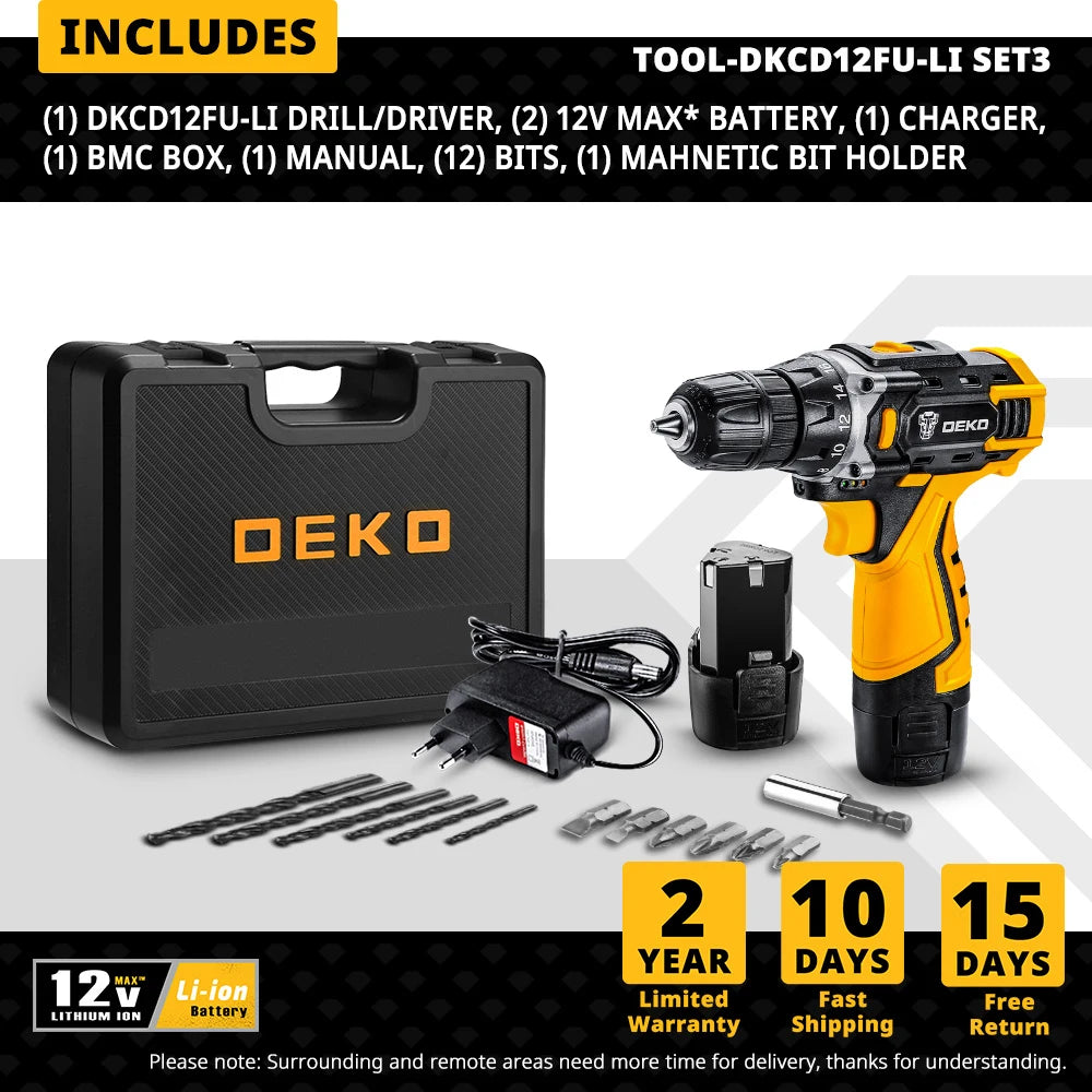 Perceuse sans fil DEKO 20V Compacte