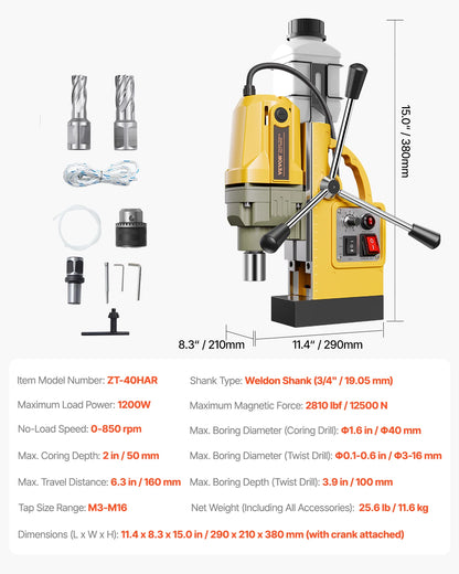 Perceuse Magnétique Électrique Portable 1400W