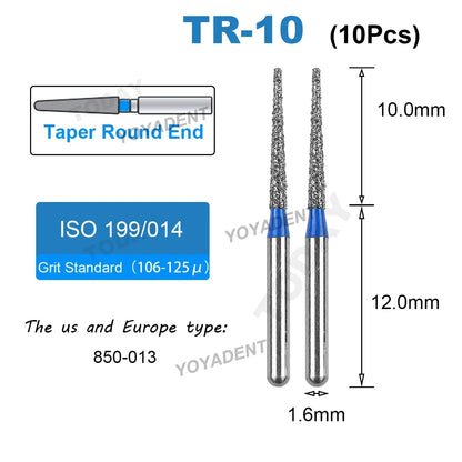 Fraise Dentaire Diamant TR Type - 10 Pcs