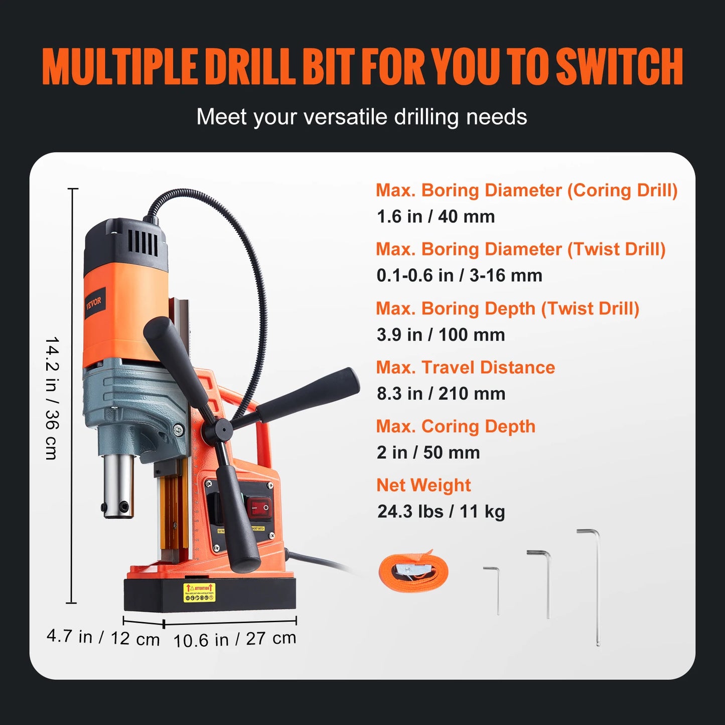 Perceuse Magnétique Puissante 1300W/1550W - Polyvalente