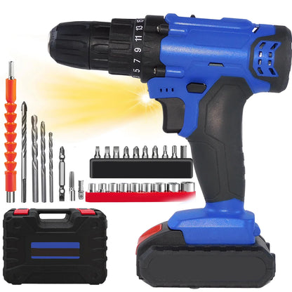 Perceuse Sans Fil 21V, Kit Complet 26pcs