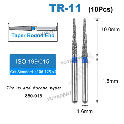 Fraise Dentaire Diamant TR Type - 10 Pcs