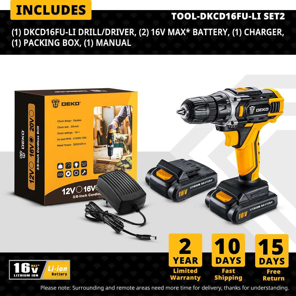 Perceuse sans fil DEKO 20V Compacte
