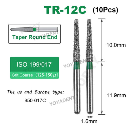 Fraise Dentaire Diamant TR Type - 10 Pcs