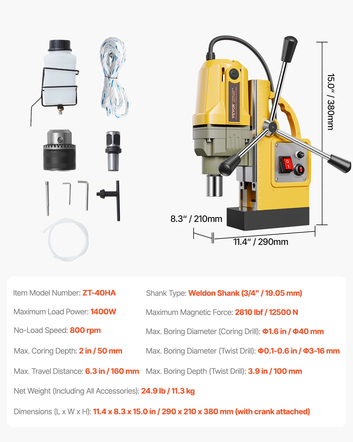 Perceuse Magnétique Électrique Portable 1400W