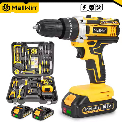 Perceuse-visseuse sans fil MELLWIN 25+3, polyvalente, compatible batteries Makita 18V