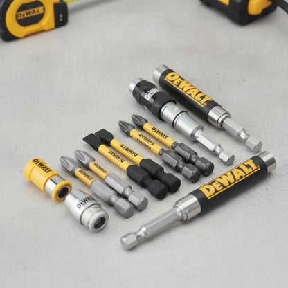 Set de Bits Magnétiques pour Perceuse Impact DEWALT PH2 avec Porte-embouts Pivotant