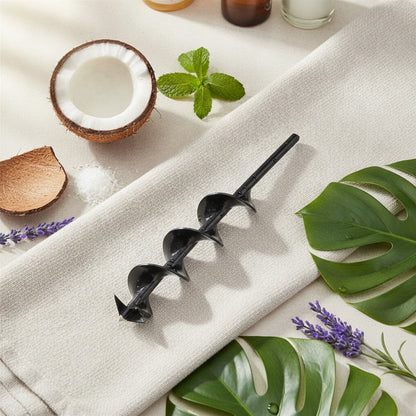 Mèche à spirale pour jardin avec embout hexagonal - Outil pour creuser les trous de plantation.