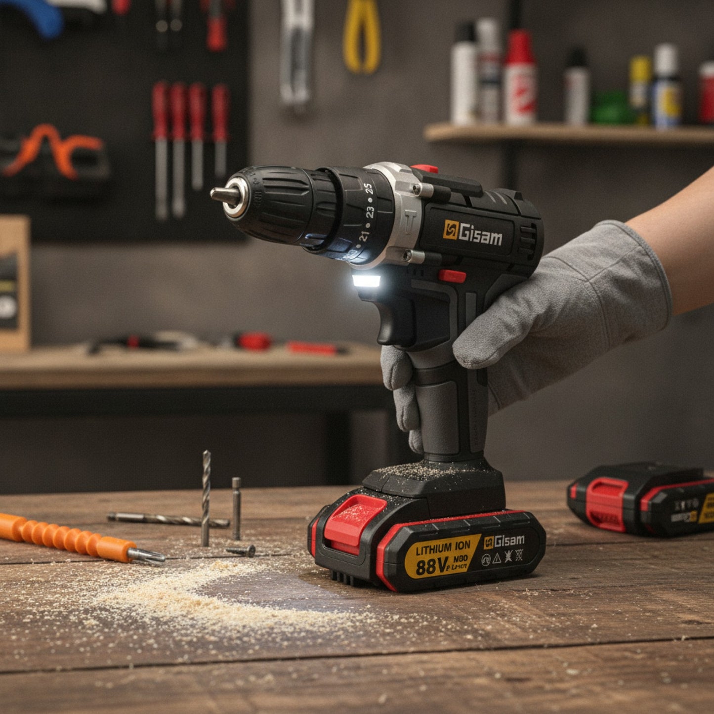 Perceuse Visseuse Sans Fil Gisam 21V - Puissante et Polyvalente pour le Bricolage