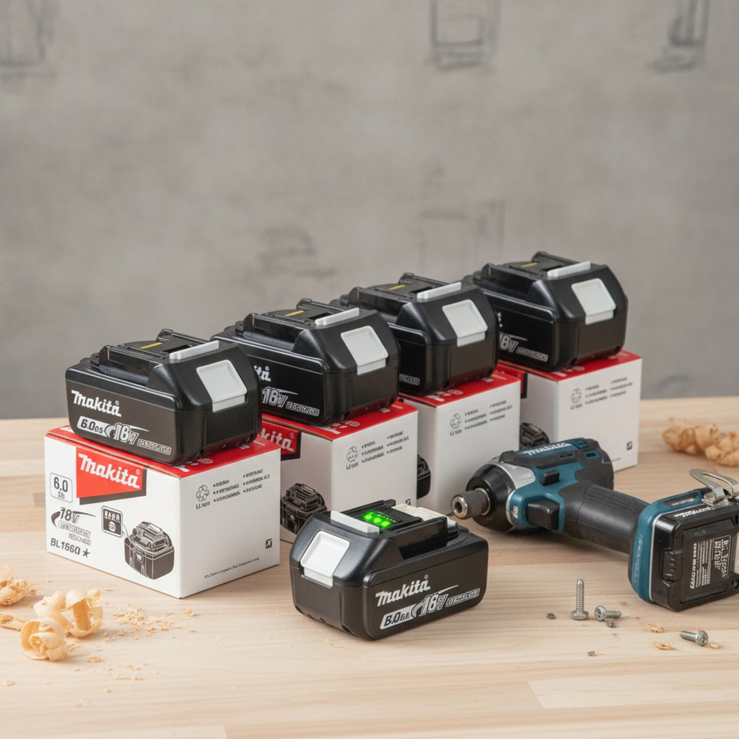 Batterie Rechargeable 18V Perceuse LED Li-ion