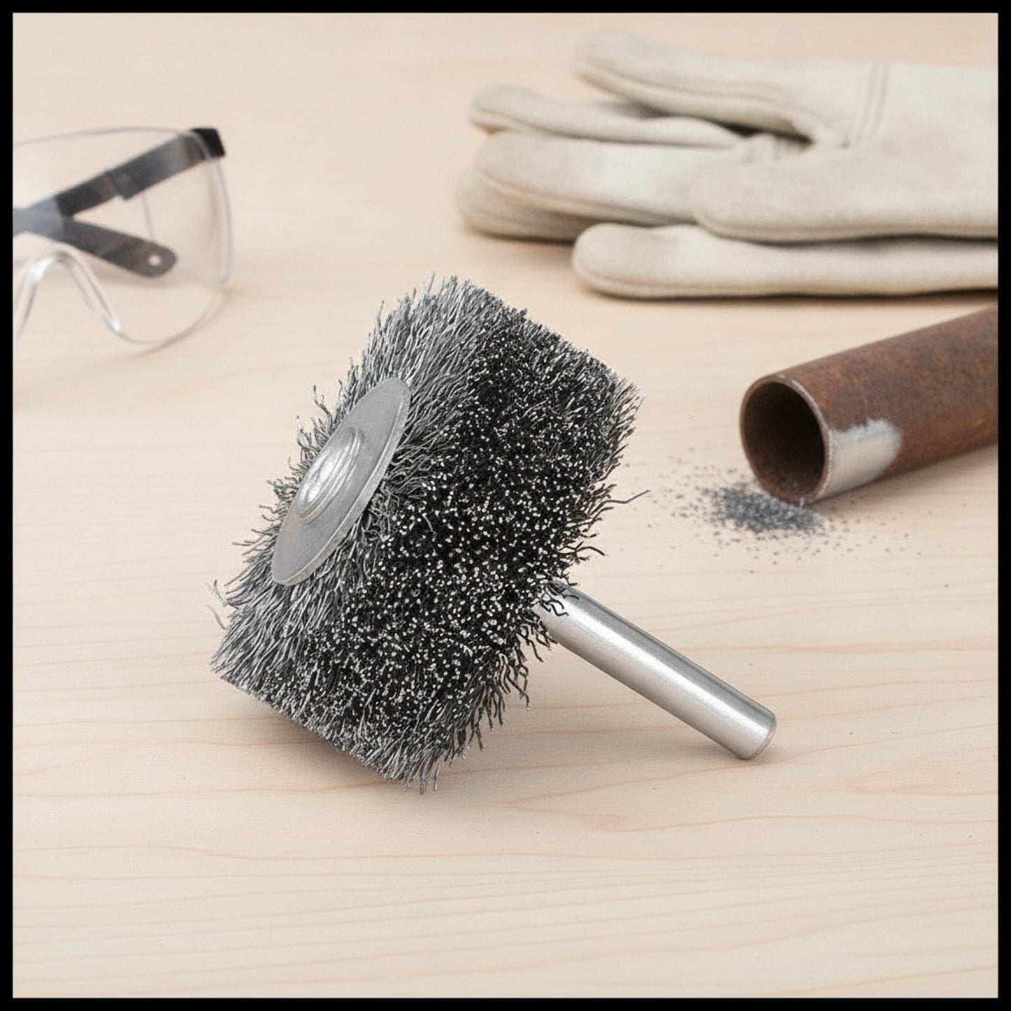 Brosse métallique rotative efficace