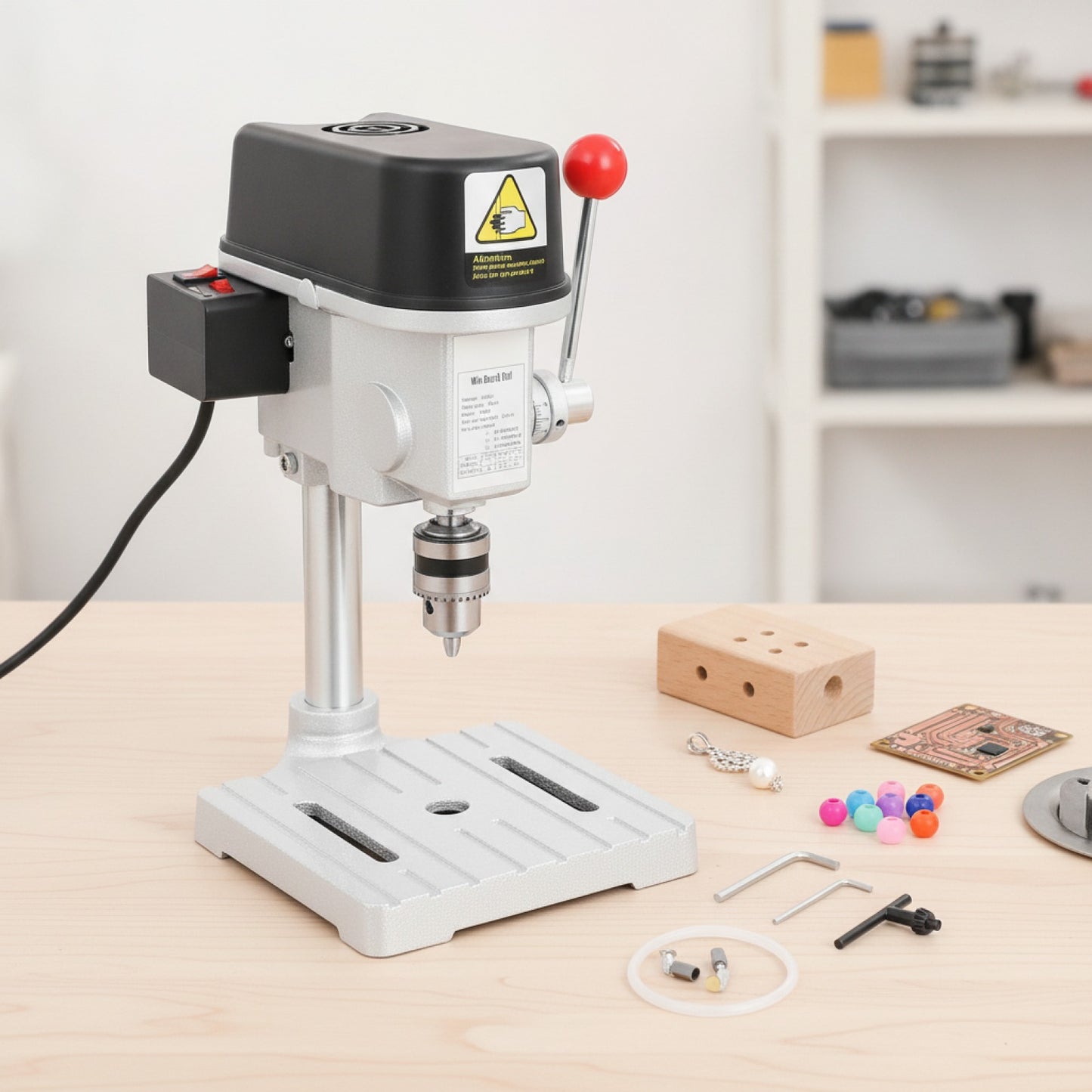 Perceuse d'établi Mini 340W, 3 vitesses réglables