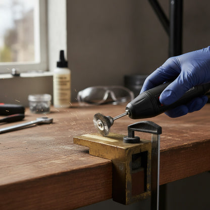 Ensemble Brosses Métalliques Polissage Rotatif