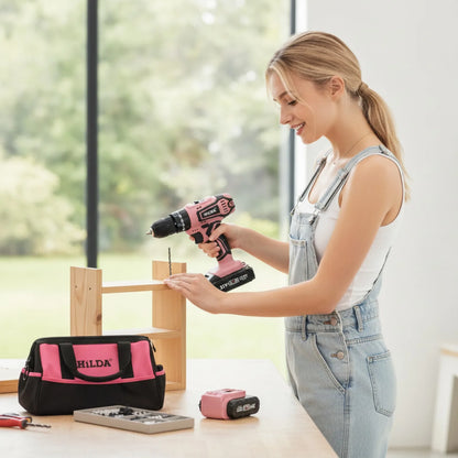 Perceuse Rose Sans Fil Spiralée