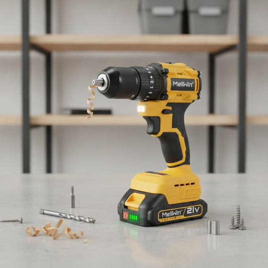 Perceuse à percussion sans balais MELLWIN 18V - 13mm, 25+3 couples, pour batterie Makita